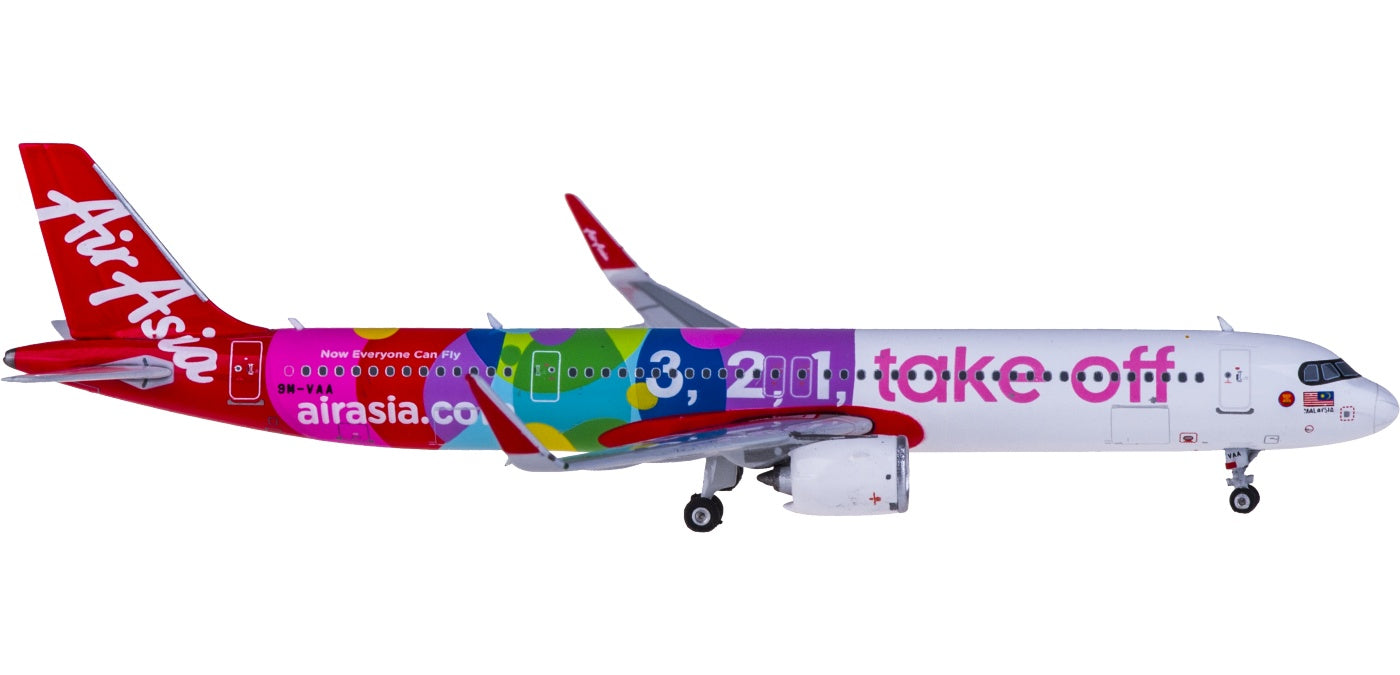 1:400 Phoenix PH11600 AirAsia Airbus A321neo 9M-VAA 3,2,1 take-off+Free Tractor