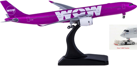 1:400 Phoenix PH11607 WOW air Airbus A330-900neo TF-BIG Free Tractor+Stand