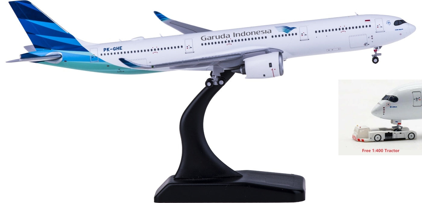 1:400 Geminijets GJGIA1911 Garuda Indonesia Airbus A330-900neo PK-GHE Free Tractor+Stand