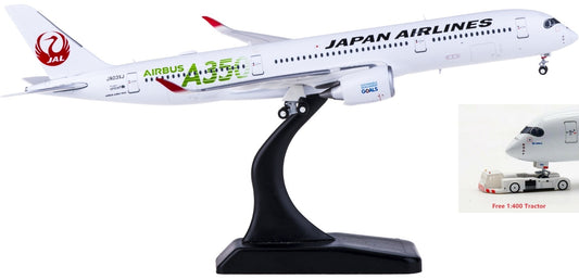 1:400 JC Wings EW4359003 Japan Airlines Airbus A350-900XWB JA03XJ Free Tractor+Stand