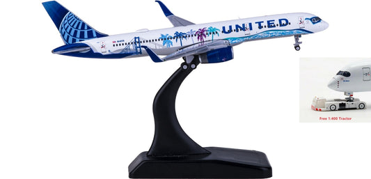 1:400 Geminijets GJ4N14106 United Airlines Boeing 757-200 N14106 Her Art Here Free Tractor+Stand