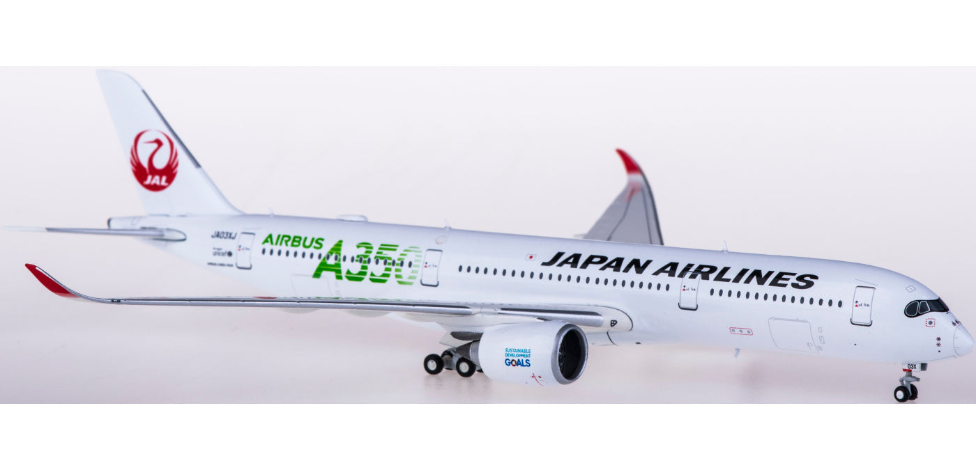 1:400 JC Wings EW4359003 Japan Airlines Airbus A350-900XWB JA03XJ Free Tractor+Stand