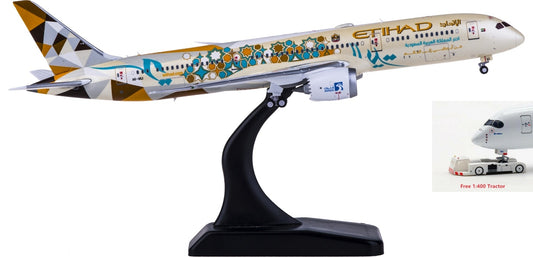 1:400 JC Wings XX4212 Etihad Airways Boeing 787-9 Dreamliner A6-BLI Free Tractor+Stand