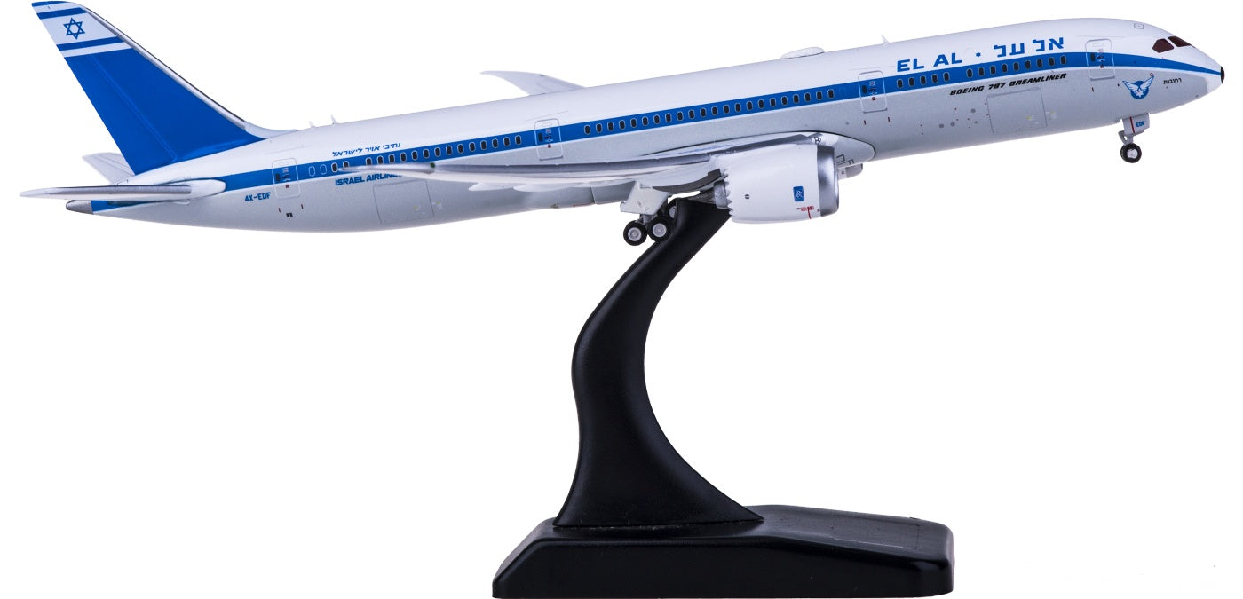 1:400 Geminijets GJELY1893 El Al Boeing 787-9 4X-EDF Free Tractor+Stand