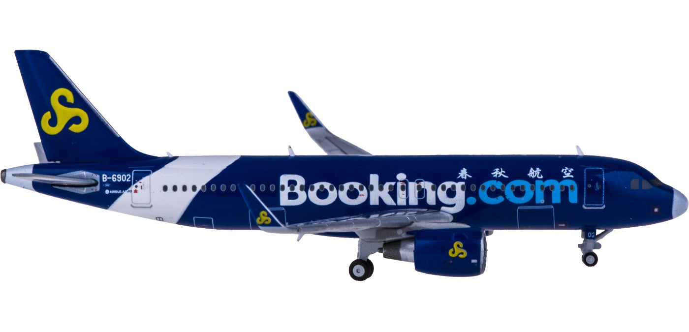 1:400 JC Wings XX4055 Spring Airlines Airbus A320 B-6902 "BOOKING.COM"+Free Tractor