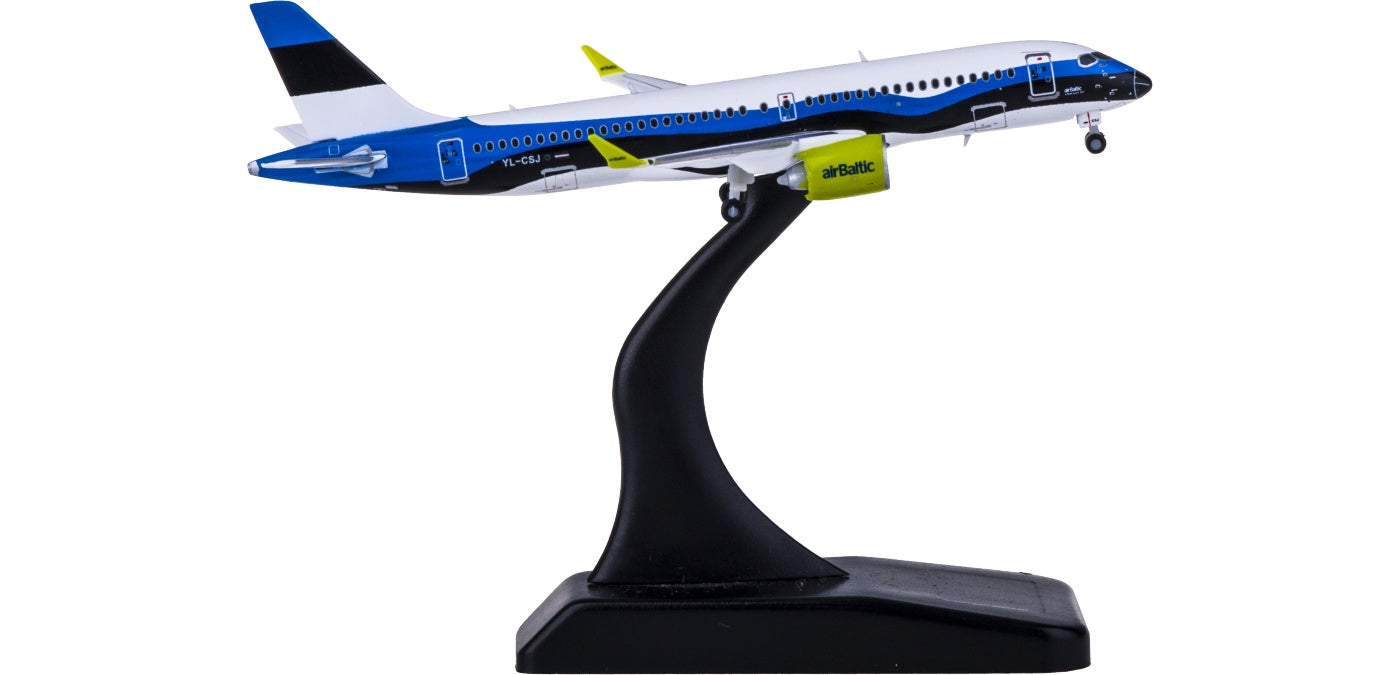 1:400 JC Wings LH4158 airBaltic Airbus A220-300 YL-CSJ Free Tractor+Stand