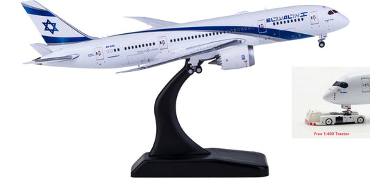 1:400 JC Wings XX4247 El Al Boeing 787-8 Dreamliner 4X-ERA Free Tractor+Stand