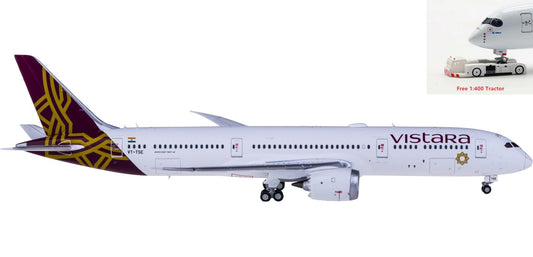 1:400 JC Wings XX4251 Vistara Boeing 787-9 Dreamliner VT-TSE +Free Tractor