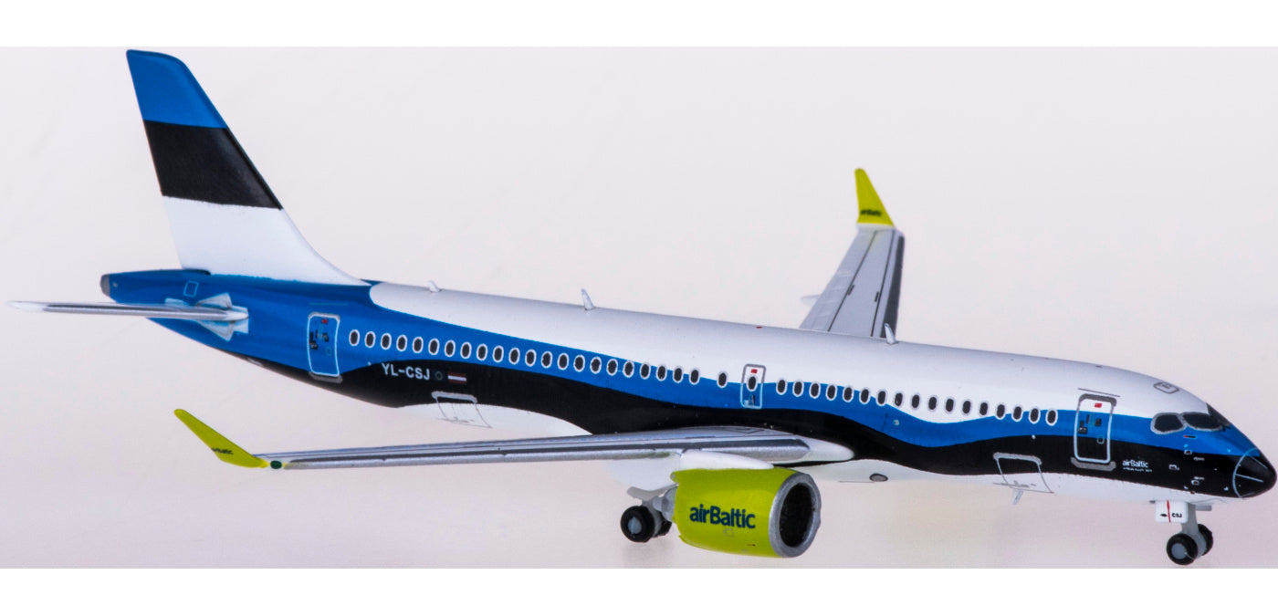 1:400 JC Wings LH4158 airBaltic Airbus A220-300 YL-CSJ Free Tractor+Stand