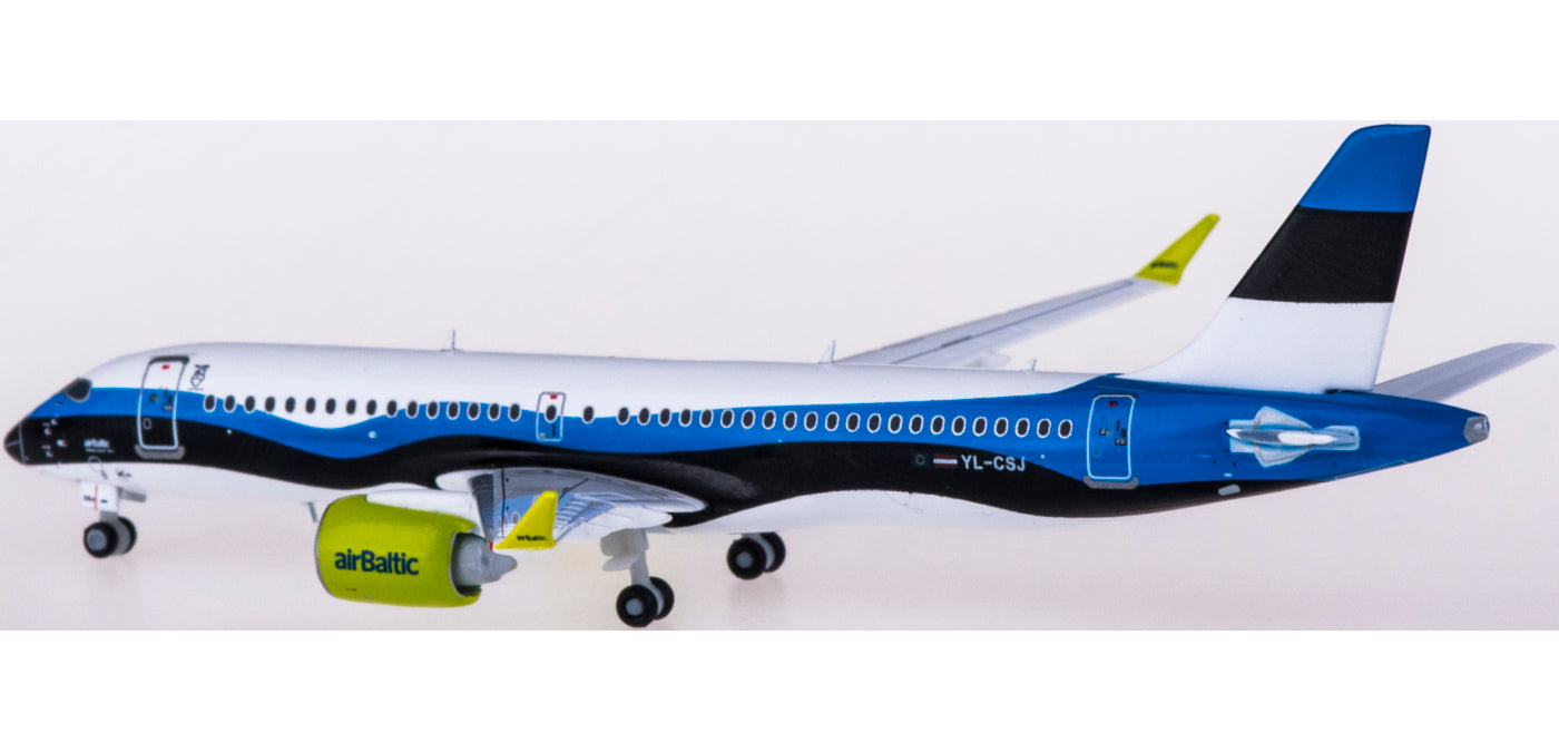 1:400 JC Wings LH4158 airBaltic Airbus A220-300 YL-CSJ Free Tractor+Stand