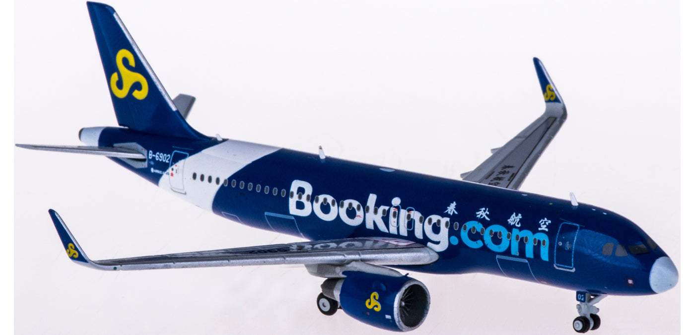 1:400 JC Wings XX4055 Spring Airlines Airbus A320 B-6902 "BOOKING.COM"+Free Tractor