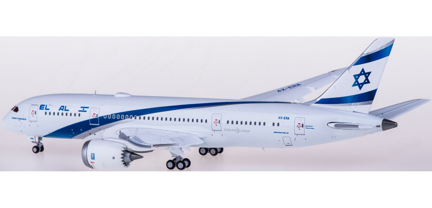 1:400 JC Wings XX4247A El Al Boeing 787-8 Dreamliner 4X-ERA "Flaps Down" Free Tractor+Stand