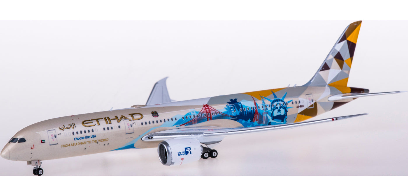 1:400 Phoenix PH04332 Etihad Airways Boeing 787-9 A6-BLC USA Free Tractor+Stand