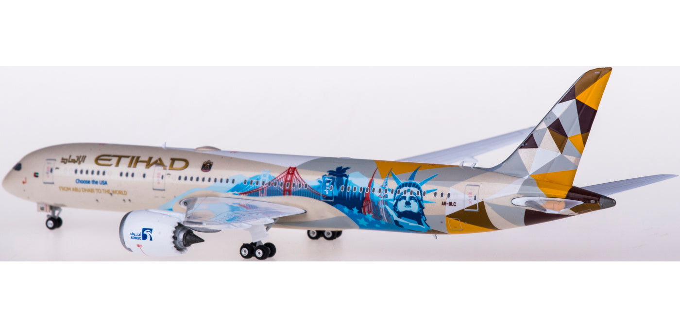 1:400 Phoenix PH04332 Etihad Airways Boeing 787-9 A6-BLC USA Free Tractor+Stand