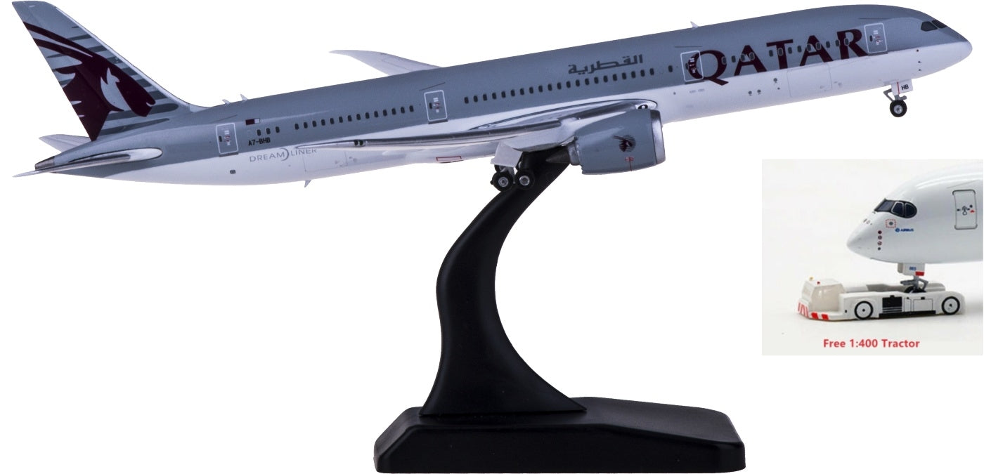 1:400 Phoenix PH11613 Qatar Airways Boeing 787-9 A7-BHB Free Tractor+Stand