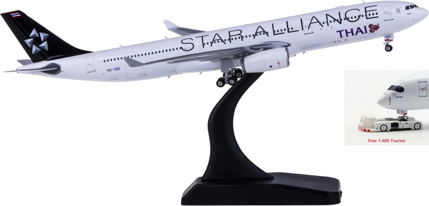 1:400 Phoenix PH11616 Thai Airways Airbus A330-300 HS-TBD "Star Alliance" Free Tractor+Stand