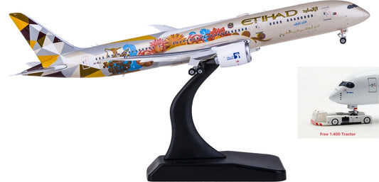 1:400 Phoenix PH04337 Etihad Airways Boeing 787-9 A6-BLJ Thailand Free Tractor+Stand