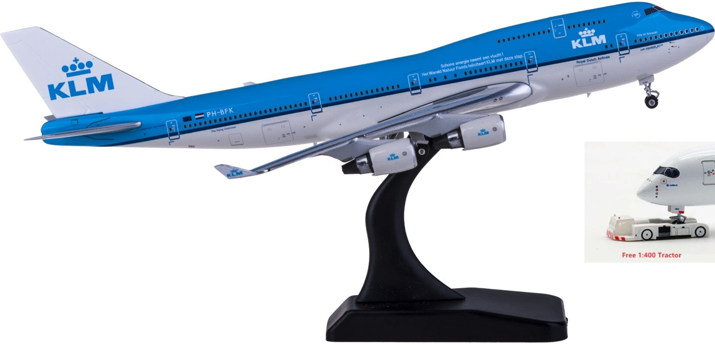 1:400 Phoenix PH11622 KLM Boeing 747-400 PH-BFK Free Tractor+Stand