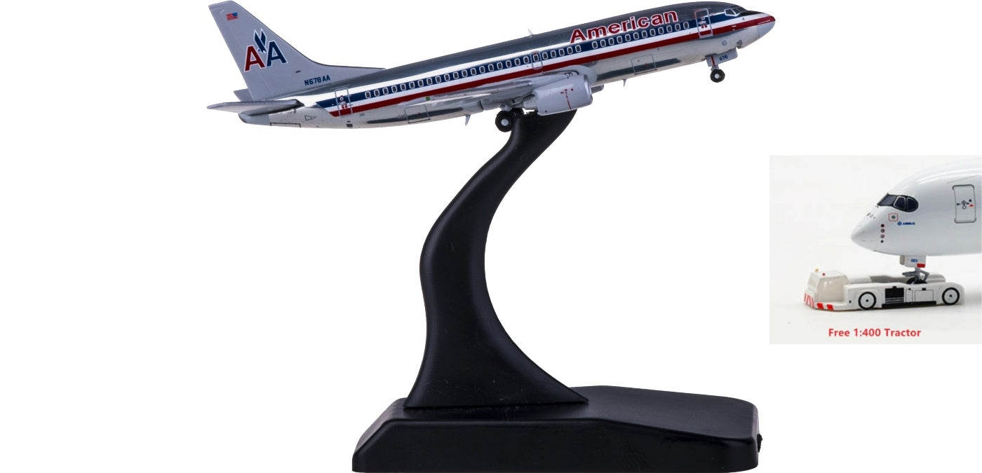 1:400 JC Wings LH4049 American Airlines Boeing 737-300 N678AA Free Tractor+Stand