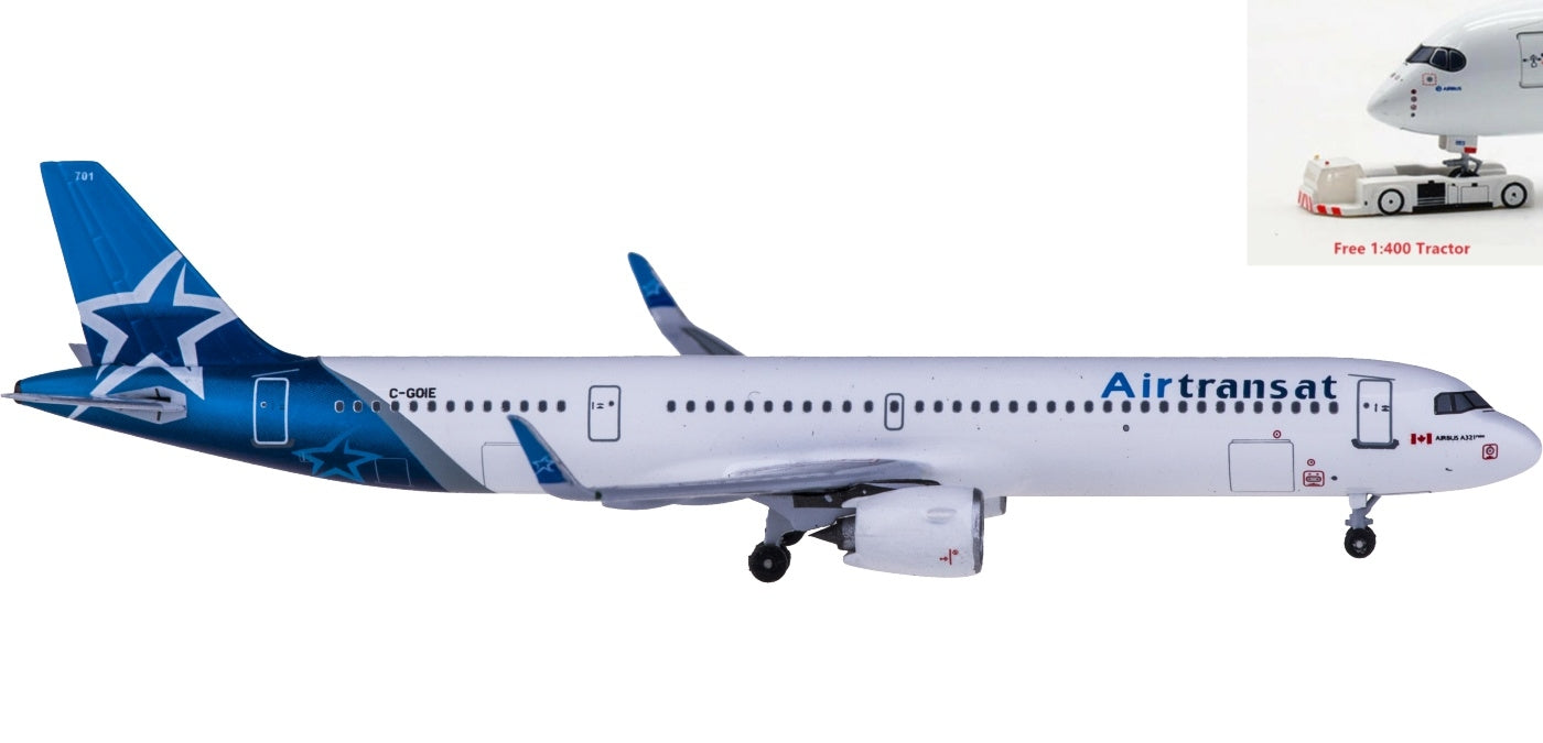 (Rare)1:400 AeroClassics AC419786 Air Transat Airbus A321neo C-GOIE+Free Tractor