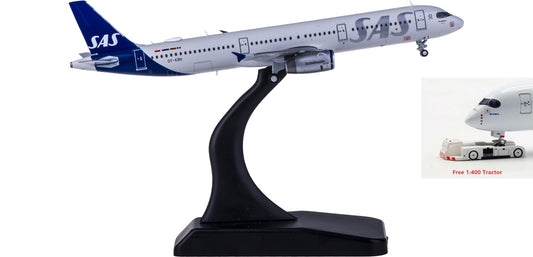 1:400 JC Wings XX4257 SAS Airbus A321 OY-KBH Free Tractor+Stand