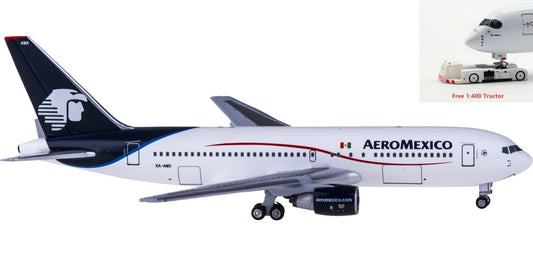 (Rare)1:400 AeroClassics AC419811 Aeroméxico Boeing 767-200 XA-AMX+Free Tractor