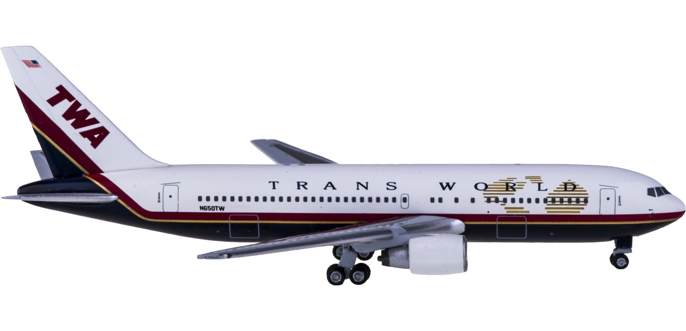 (Rare)1:400 AeroClassics AC419830 TWA Boeing 767-200ER N650TW+Free Tractor