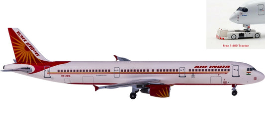 (Rare)1:400 AeroClassics AC419785 Air India Airbus A321 VT-PPB+Free Tractor