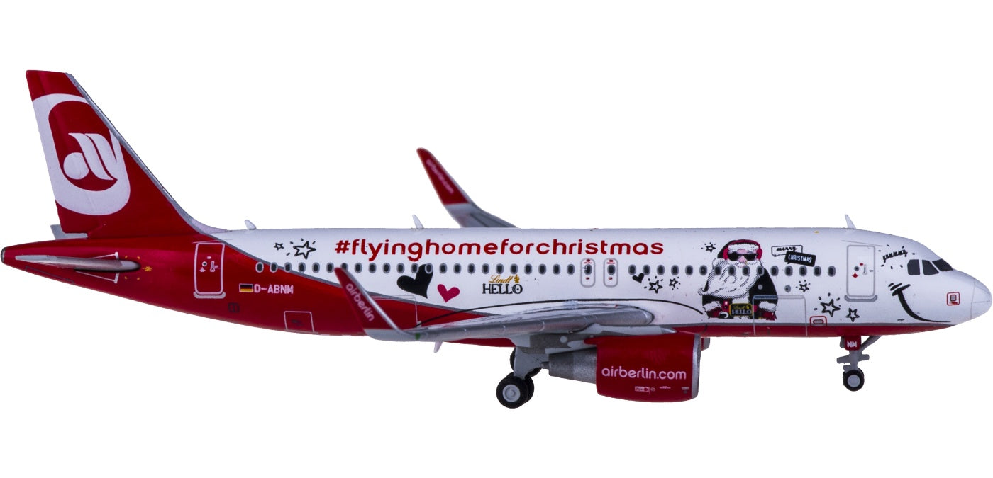 1:400 JC Wings LH4099 Air Berlin Airbus A320 D-ABNM Flying Home For Christmas+Free Tractor