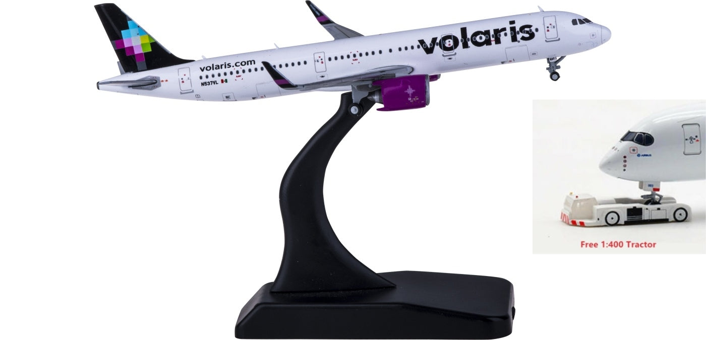 (Rare)1:400 Geminijets GJVOI1887 Volaris Airbus A321neo N537VL Free Tractor+Stand