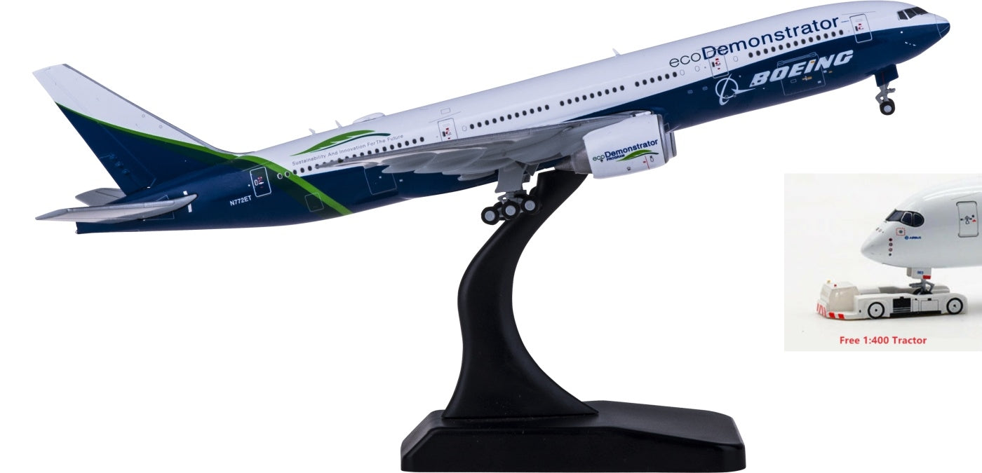 1:400 JC Wings XX4216 Boeing 777-200 N772ET Free Tractor+Stand