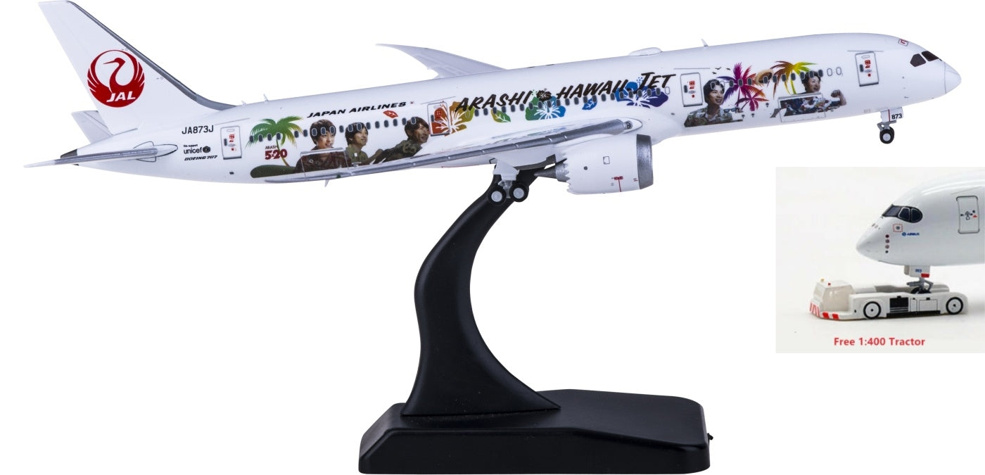 1:400 JC Wings EW4789006 Japan Airlines Boeing 787-9 JA873J Aircraft Model Free Tractor+Stand