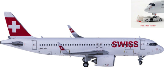 1:400 JC Wings EW432N002 Swiss Airbus A320neo HB-JDB+Free Tractor