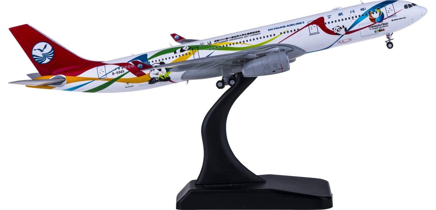 1:400 JC Wings XX4355 Sichuan Airlines Airbus A330-300 B-5945 Free Tractor+Stand