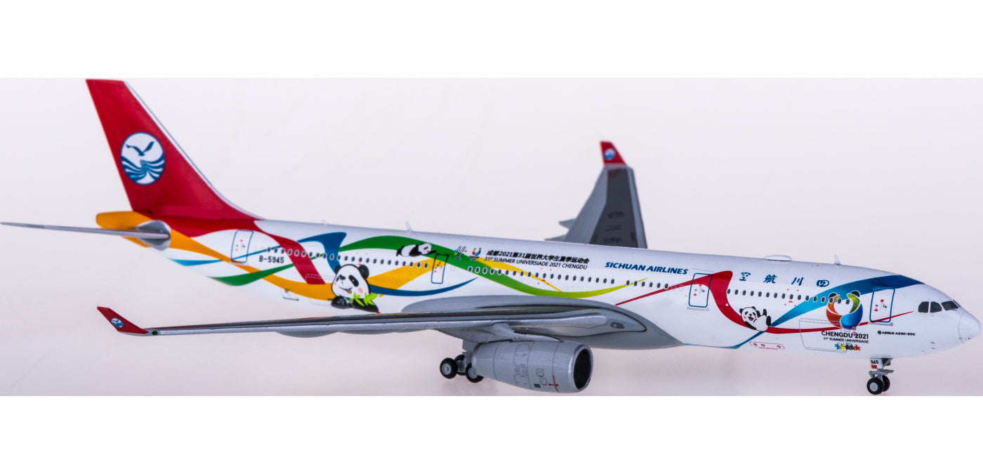 1:400 JC Wings XX4355 Sichuan Airlines Airbus A330-300 B-5945 Free Tractor+Stand