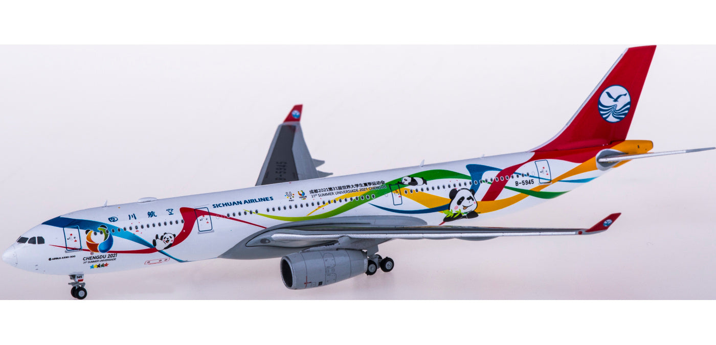 1:400 JC Wings XX4355 Sichuan Airlines Airbus A330-300 B-5945 Free Tractor+Stand