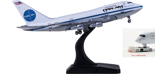 1:400 JC Wings EW474S001 Pan Am Boeing 747SP N534PA Clipper Great Republic Aircraft Model Free Tractor+Stand