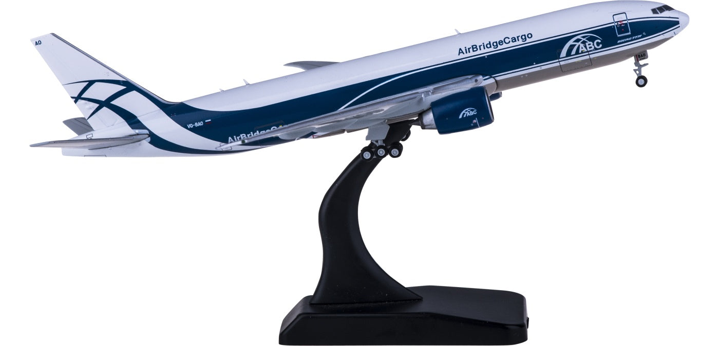 1:400 Geminijets GJABW1949 AirBridgeCargo Boeing 777-200LRF VQ-BAO Free Tractor+Stand