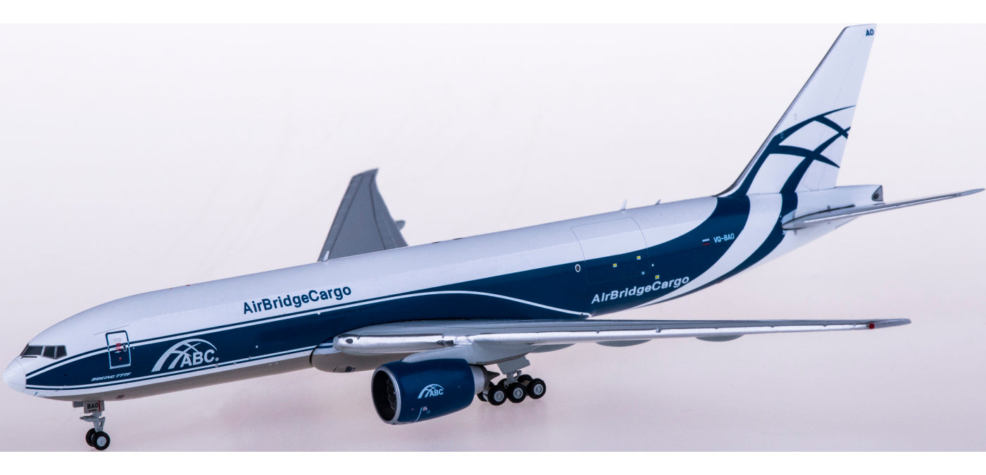 1:400 Geminijets GJABW1949 AirBridgeCargo Boeing 777-200LRF VQ-BAO Free Tractor+Stand