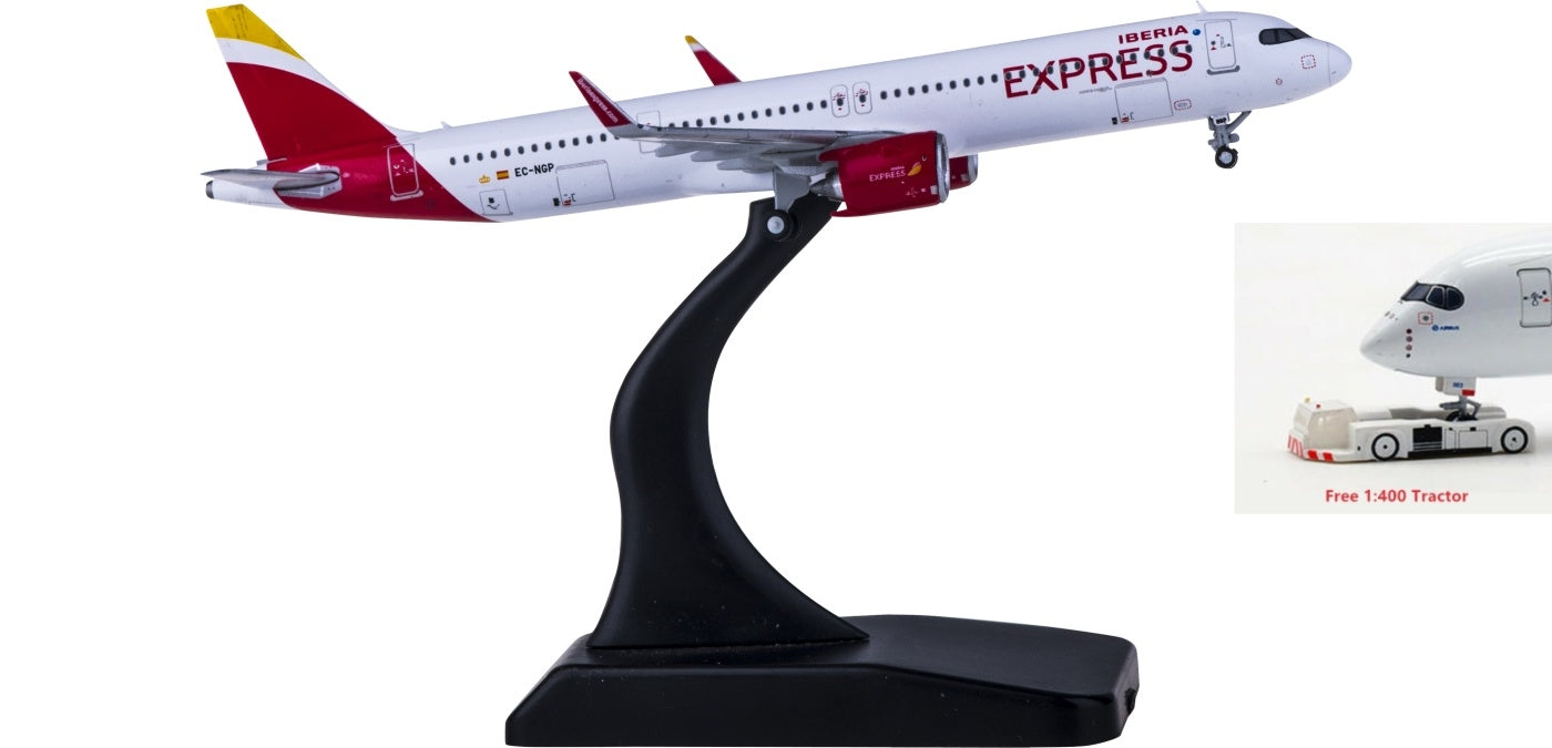 (Rare)1:400 Geminijets GJIBE1945 Iberia Express Airbus A321neo EC-NGP Free Tractor+Stand