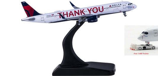 1:400 Geminijets GJDAL1927 Delta Air Lines Airbus A321 N391DN Thank You Free Tractor+Stand
