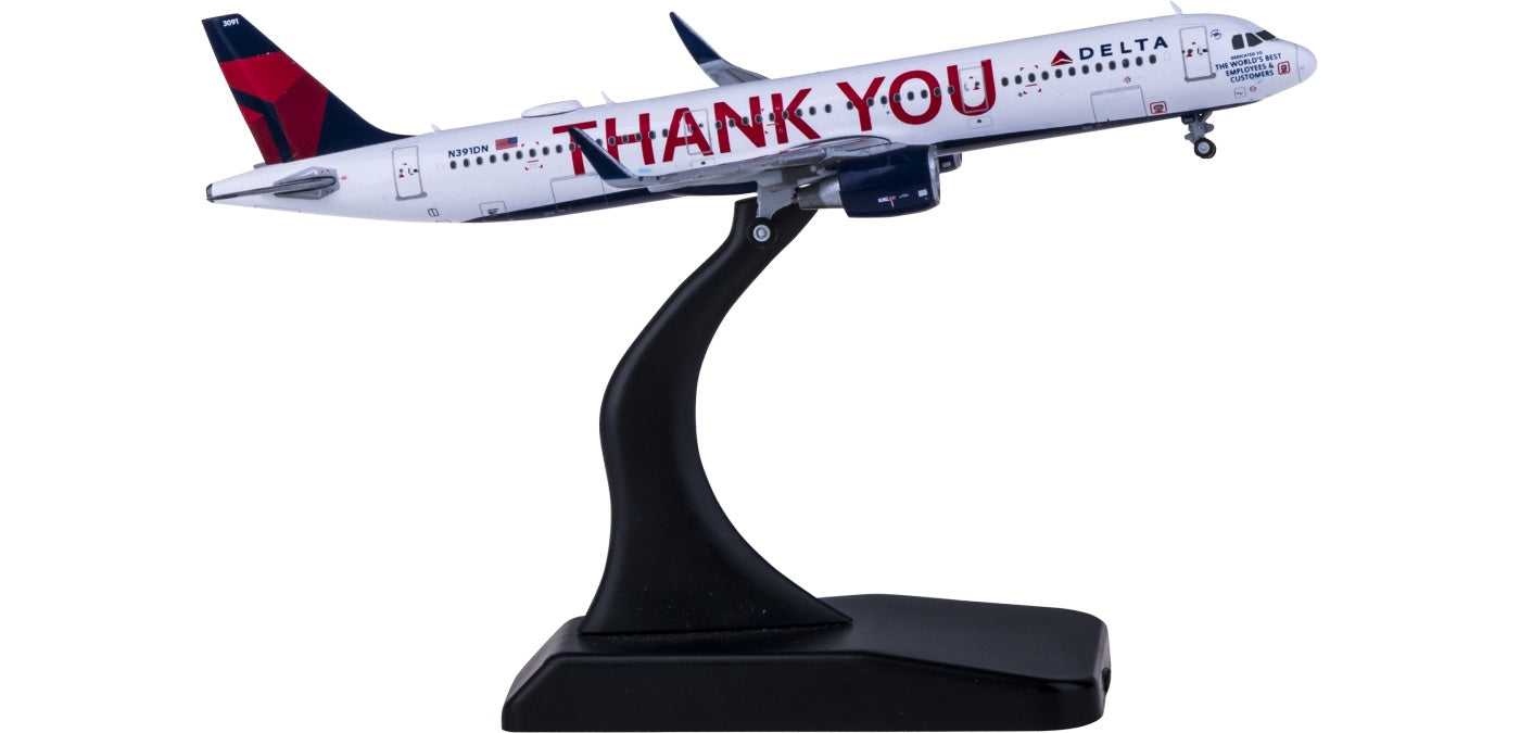 1:400 Geminijets GJDAL1927 Delta Air Lines Airbus A321 N391DN Thank You Free Tractor+Stand