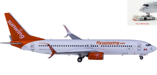 1:400 NG Models NG58088 Sunwing Airlines Boeing 737-800 C-FYJD+Free Tractor