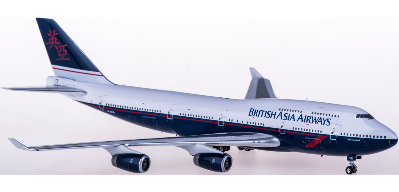 1:400 Phoenix PH04360 British Asia Airways Boeing 747-400 G-CIVE Free Tractor+Stand