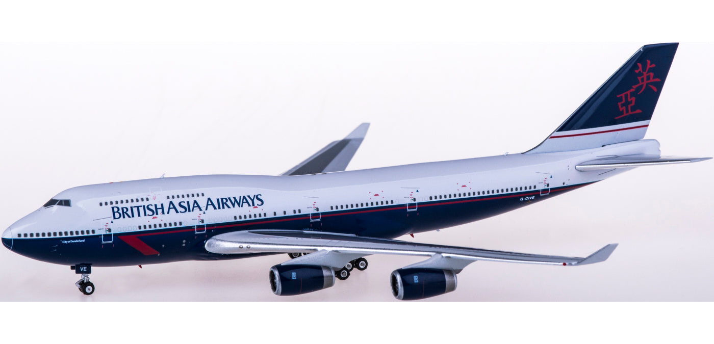 1:400 Phoenix PH04360 British Asia Airways Boeing 747-400 G-CIVE Free Tractor+Stand