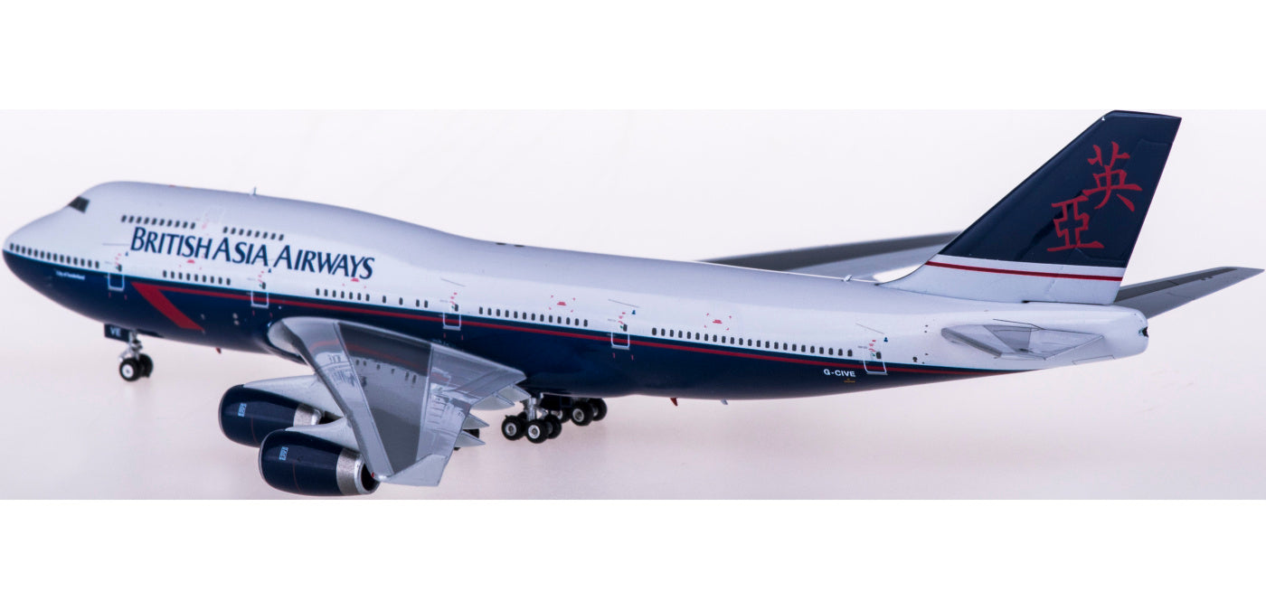 1:400 Phoenix PH04360 British Asia Airways Boeing 747-400 G-CIVE Free Tractor+Stand