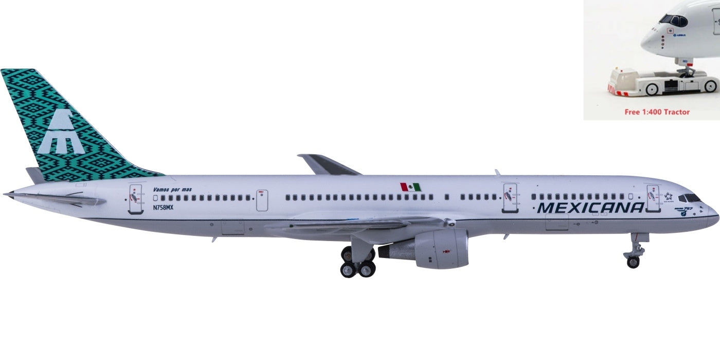 1:400 NG Models NG53162 Mexicana Boeing 757-200 N758MX+Free Tractor