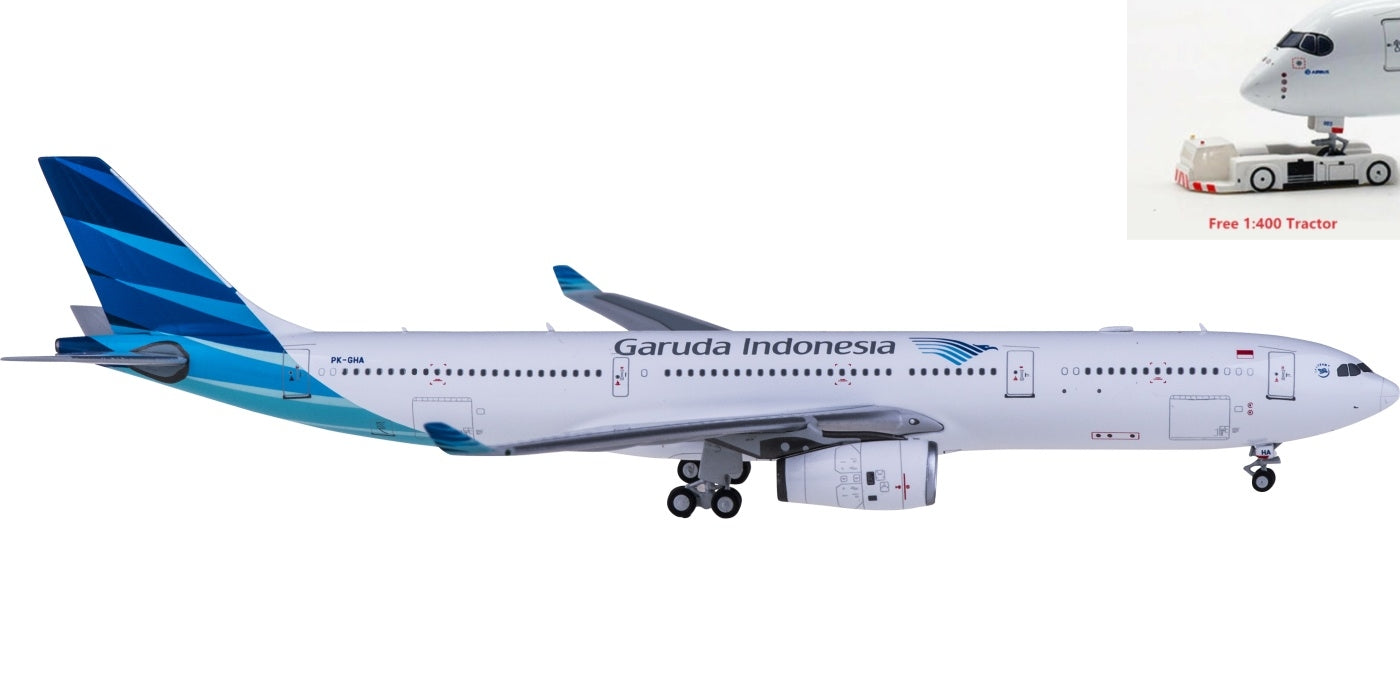 1:400 NG Models NG62018 Garuda Indonesia Airbus A330-300 PK-GHA+Free Tractor