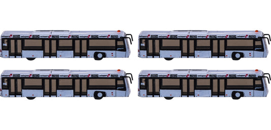 1:400 Fantasy Wings Swiss Airport Passenger Bus (4in1 Set)