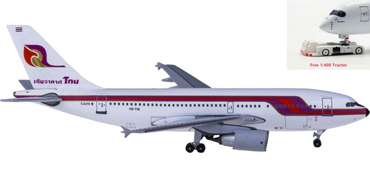 (Rare)1:400 AeroClassics AC419875 Thai Airways Airbus A310-200 HS-TIA+Free Tractor